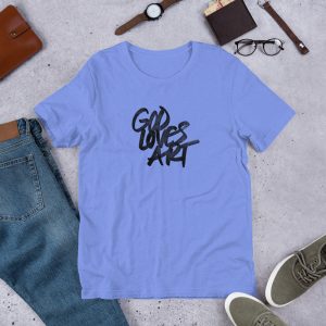 "God Loves Art" Graffiti Sapphire t-shirt